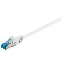 Goobay CAT 6a S/FTP CU 0.5m White - High-Speed Enhanced Networking Cable for Optimal Performance | 4040849936678